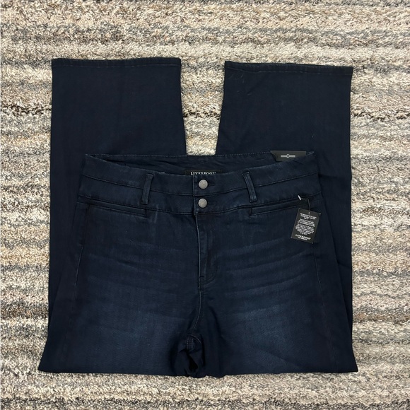 Liverpool The Wide Leg Jeans Sz 14/32 NWT | Liverpool Dark Wash Wide Leg Jeans- - Picture 4 of 16